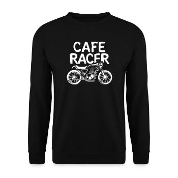 Caferacer Motorcycle Icon - Custom Motorcycle Logo - Unisex Sweatshirt - black - Front - Alina (178cm) & Michal (187cm)