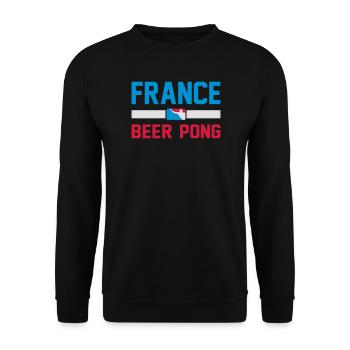 Beer Pong France - Unisex Pullover - Schwarz - Vorne - Alina (178cm) & Michal (187cm)