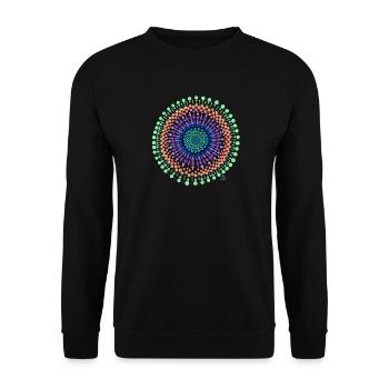 Mandala Traum - Unisex Pullover - Schwarz - Vorne - Alina (178cm) & Michal (187cm)