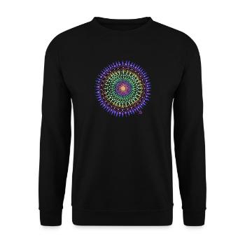 Mandala Energie - Unisex Pullover - Schwarz - Vorne - Alina (178cm) & Michal (187cm)