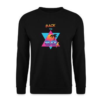 Retour aux années 80 – Sol og Palme - Sweat-shirt Unisexe - noir - Devant - Alina (178cm) & Michal (187cm)