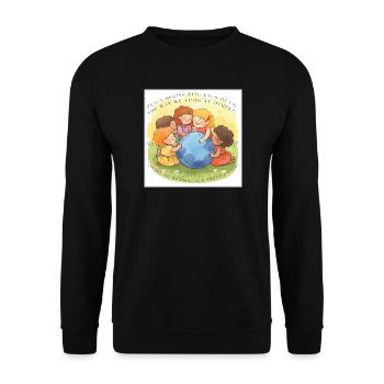 Peace begins with each of us - Unisex Pullover - Schwarz - Vorne - Alina (178cm) & Michal (187cm)