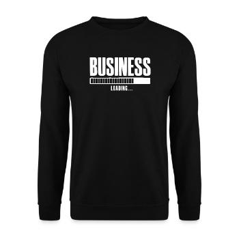 Business Loading Online Business Affiliate - Unisex Pullover - Schwarz - Vorne - Alina (178cm) & Michal (187cm)