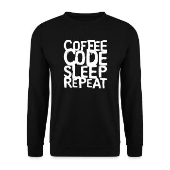 coffee code Programmeur - Informatique Travail Logo - Sweat-shirt Unisexe - noir - Devant - Alina (178cm) & Michal (187cm)