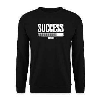 Success Loading Online Business Affiliate - Unisex Sweatshirt - black - Front - Alina (178cm) & Michal (187cm)