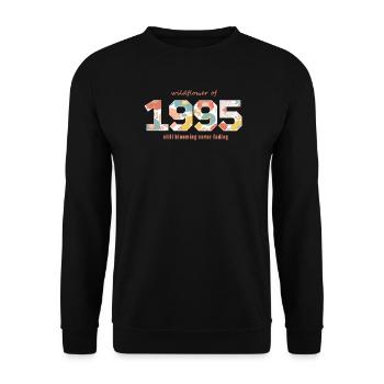 Floral 1995 - 30th anniversary - Unisex Sweatshirt - black - Front - Alina (178cm) & Michal (187cm)