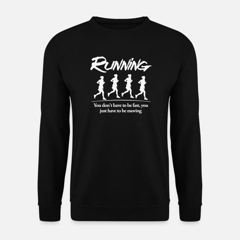Motivational Running Silhouettes Design - Unisex Sweatshirt - black