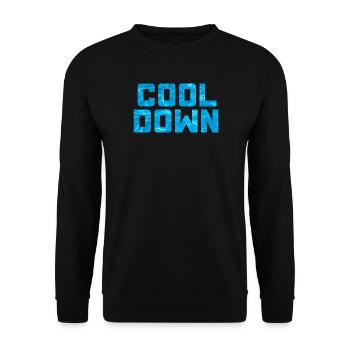 cool down Pool Wasser Swimmingpool coole Sprüche - Unisex Pullover - Schwarz - Vorne - Alina (178cm) & Michal (187cm)