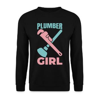 Plombière Fille - Sweat-shirt Unisexe - noir - Devant - Alina (178cm) & Michal (187cm)