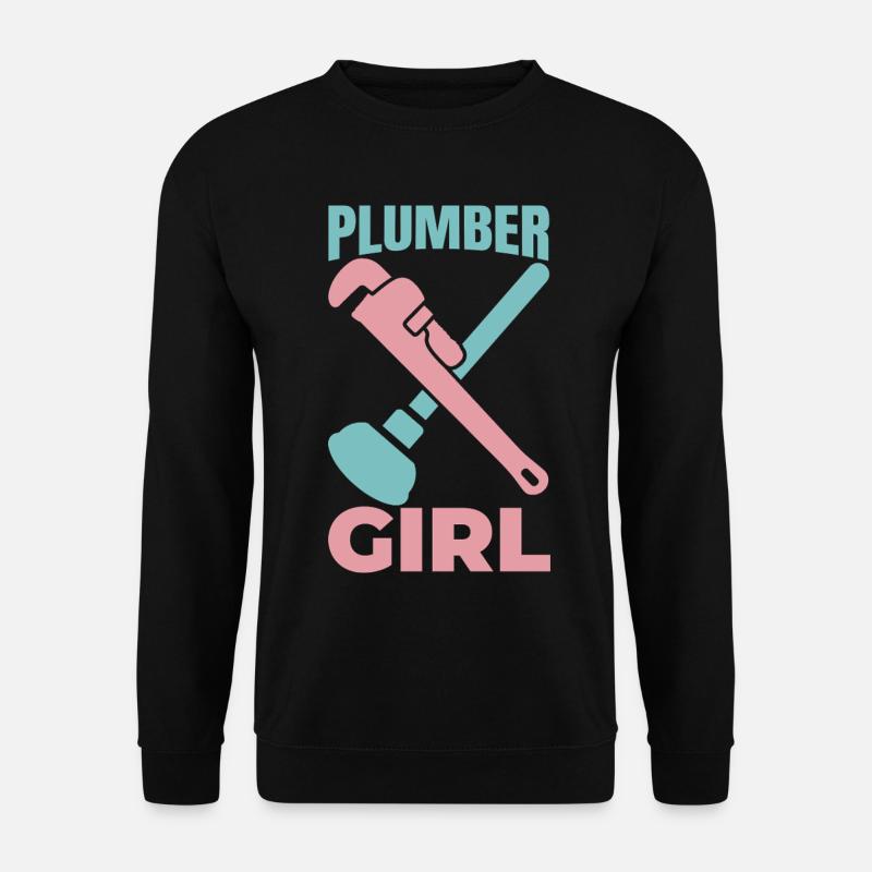 Klempner Mädel - Unisex Pullover - Schwarz