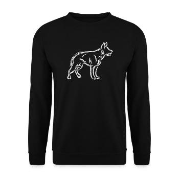 Chien de berger - Sweat-shirt Unisexe - noir - Devant - Alina (178cm) & Michal (187cm)