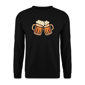 Verre de bière Toast - Bande dessinée et dessin animé Bachelor - Sweat-shirt Unisexe - noir - Devant - Alina (178cm) & Michal (187cm)