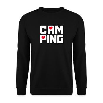 Camping Coeur Fan Camping-car Retraité Caravane Van Life - Sweat-shirt Unisexe - noir - Devant - Alina (178cm) & Michal (187cm)