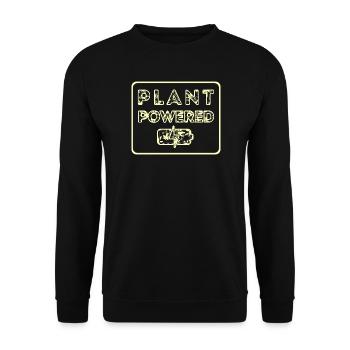 Plant powered - Unisex Sweatshirt - black - Front - Alina (178cm) & Michal (187cm)