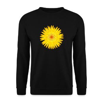 Motif d’été fleur de pissenlit jaune - Sweat-shirt Unisexe - noir - Devant - Alina (178cm) & Michal (187cm)