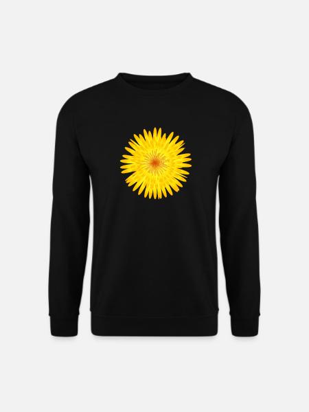 Yellow Dandelion Blossom Summer Motif - Unisex Sweatshirt - black