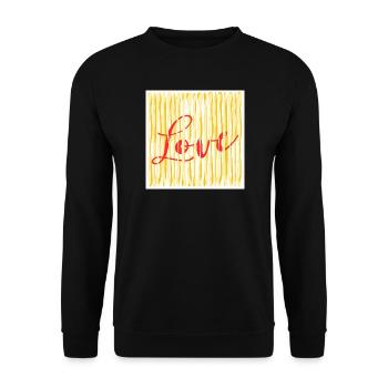 LOVE PASTA SPAGHETTI COOKING - Unisex Sweatshirt - black - Front - Alina (178cm) & Michal (187cm)