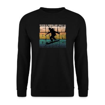Snowboard Snowboarder Snowboarding - Unisex Sweatshirt - black - Front - Alina (178cm) & Michal (187cm)