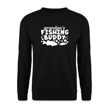 Opas Angelkumpel T-Shirt - Unisex Pullover - Schwarz - Vorne - Alina (178cm) & Michal (187cm)