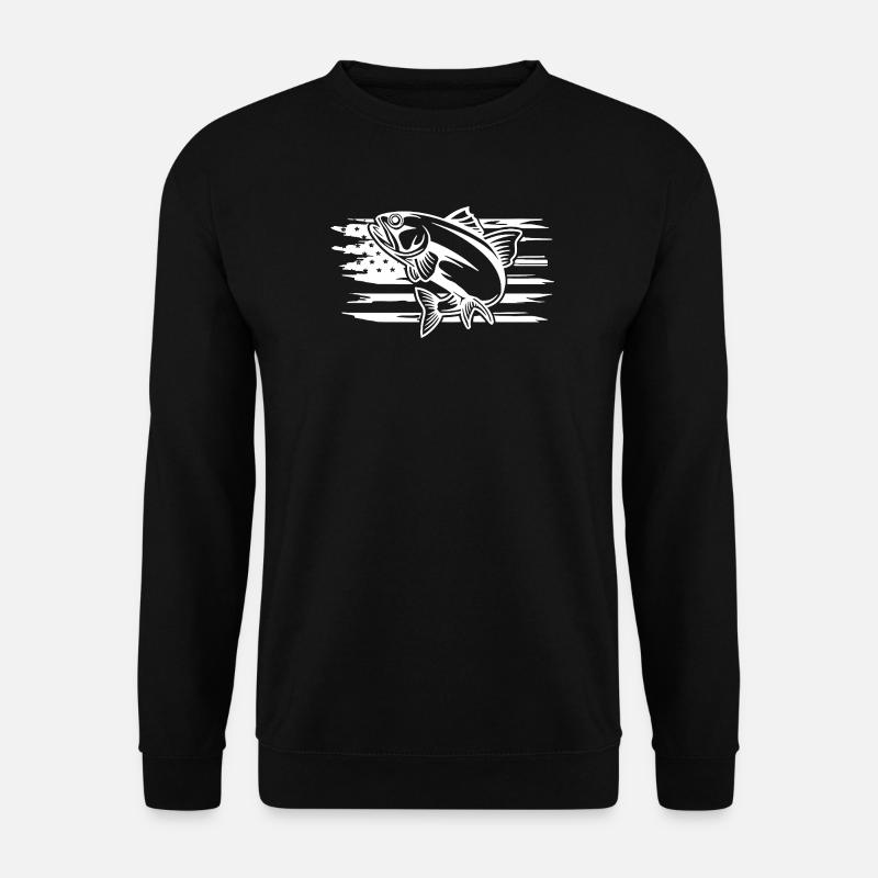 Dynamic Fish Motion Graphic - Unisex Sweatshirt - black