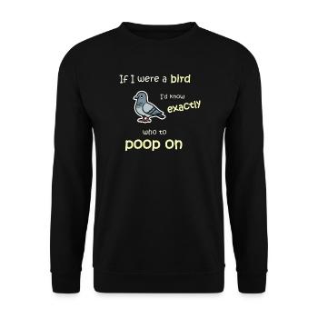 Mode oiseau - Activé - Sweat-shirt Unisexe - noir - Devant - Alina (178cm) & Michal (187cm)