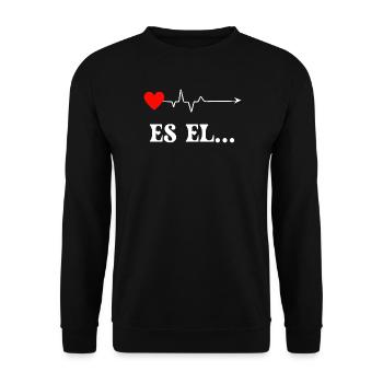 Carte des battements de cœur de l’Essex - Sweat-shirt Unisexe - noir - Devant - Alina (178cm) & Michal (187cm)