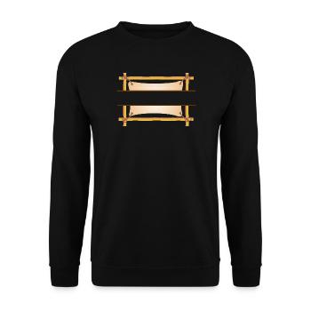 Bamboo Frame – Oriental Style with Your Text - Unisex Sweatshirt - black - Front - Alina (178cm) & Michal (187cm)