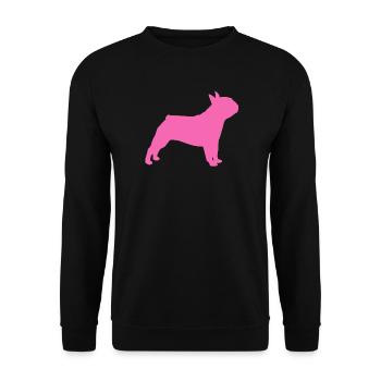 Pug Pink Dog Pug Life Animal Love Pet Pink - Unisex Sweatshirt - black - Front - Alina (178cm) & Michal (187cm)
