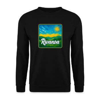 Ruanda – Die grüne Schönheit Afrikas - Unisex Pullover - Schwarz - Vorne - Alina (178cm) & Michal (187cm)