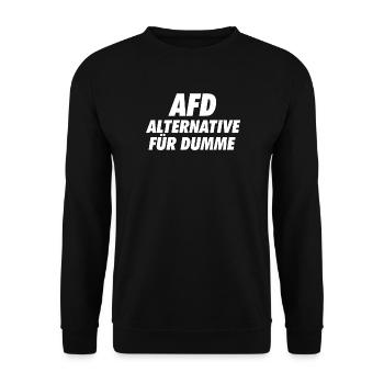 AFD Alternative for Stupid Signs Set - Unisex Sweatshirt - black - Front - Alina (178cm) & Michal (187cm)