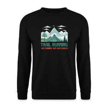 Trailrunning - Unisex Pullover - Schwarz - Vorne - Alina (178cm) & Michal (187cm)