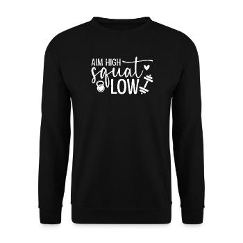 Conception de citation de fitness motivant - Sweat-shirt Unisexe - noir - Devant - Alina (178cm) & Michal (187cm)