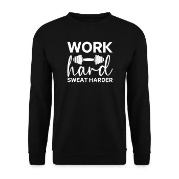 Conception manuscrite de fitness motivant - Sweat-shirt Unisexe - noir - Devant - Alina (178cm) & Michal (187cm)