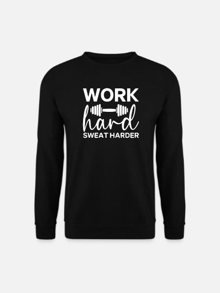 Handschriftliches Design für motivierende Fitness - Unisex Pullover - Schwarz