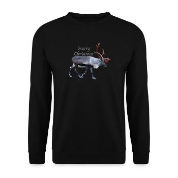Frohe Weihnachten - Unisex Pullover - Schwarz - Vorne - Alina (178cm) & Michal (187cm)