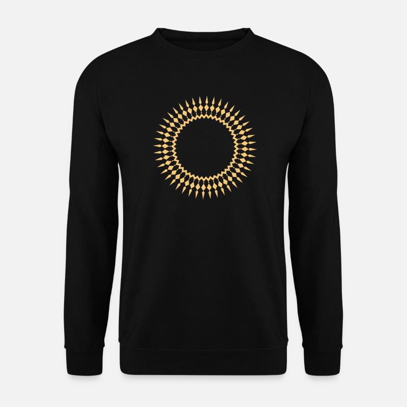 Strahlender Sonnenrahmen geometrisch - Unisex Pullover - Schwarz