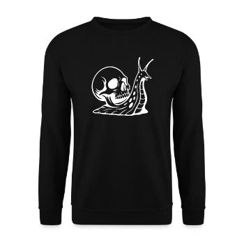 Gothic Skull with Serpent Design - Unisex Sweatshirt - black - Front - Alina (178cm) & Michal (187cm)