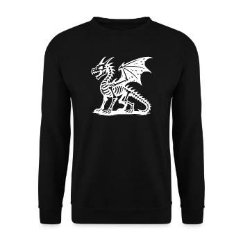 Illustration de squelette de dragon mythique - Sweat-shirt Unisexe - noir - Devant - Alina (178cm) & Michal (187cm)