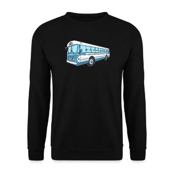 Bus - Unisex Sweatshirt - black - Front - Alina (178cm) & Michal (187cm)