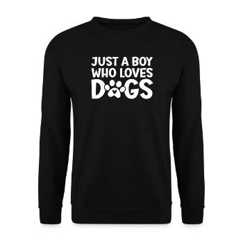 Love for Dogs Typography Design - Unisex Sweatshirt - black - Front - Alina (178cm) & Michal (187cm)