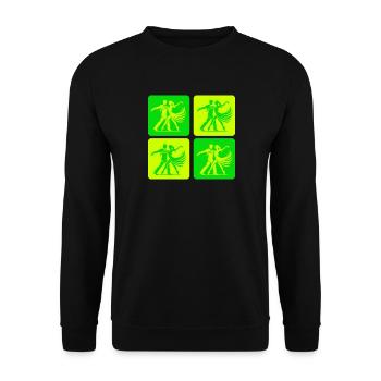 Elegant dancing couple vintage look - Unisex Sweatshirt - black - Front - Alina (178cm) & Michal (187cm)