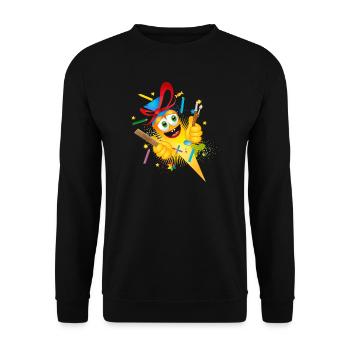 Cône d’école de bande dessinée drôle pour l’inscription à l’école - Sweat-shirt Unisexe - noir - Devant - Alina (178cm) & Michal (187cm)