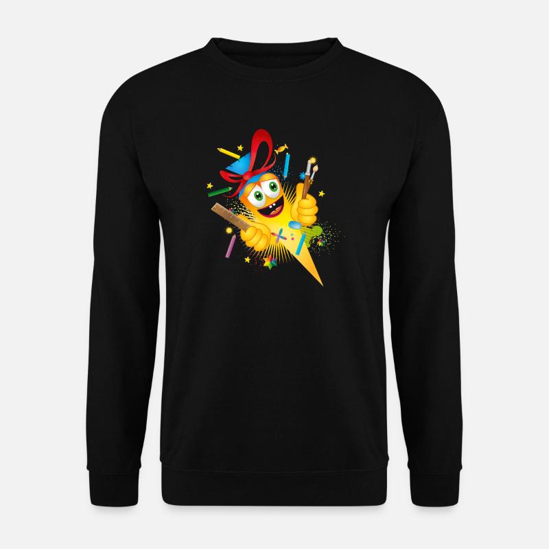 Cône d’école de bande dessinée drôle pour l’inscription à l’école - Sweat-shirt Unisexe - noir