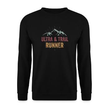 Ultra & Trail Runner - Unisex Sweatshirt - black - Front - Alina (178cm) & Michal (187cm)
