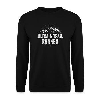 Ultra & Trail Runner - Unisex Sweatshirt - black - Front - Alina (178cm) & Michal (187cm)
