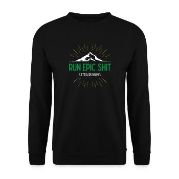 Run Epic Shit - Ultra Running - Unisex Pullover - Schwarz - Vorne - Alina (178cm) & Michal (187cm)