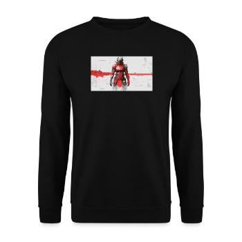 Samouraï Cyber Futuriste - Sweat-shirt Unisexe - noir - Devant - Alina (178cm) & Michal (187cm)