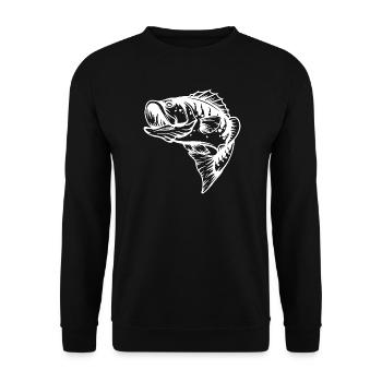 Illustration détaillée du squelette de poisson - Sweat-shirt Unisexe - noir - Devant - Alina (178cm) & Michal (187cm)