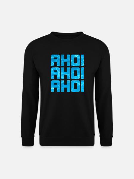 Ahoi Pool Meer Wasser maritim coole Sprüche Käptn - Unisex Pullover - Schwarz