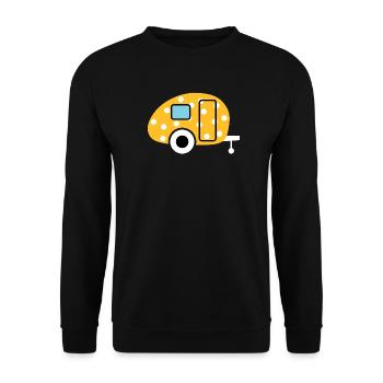 Caravan Egg Points Caravan Dots Camper Camping - Sweat-shirt Unisexe - noir - Devant - Alina (178cm) & Michal (187cm)